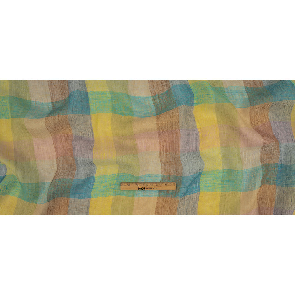 Rainbow Checkered Linen Scrim Full