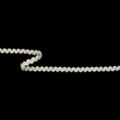 White Classic Braided Trim - 0.375"