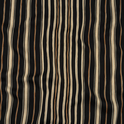 Italian Cream, Black and Tan Stripes Gradient Polyester Woven