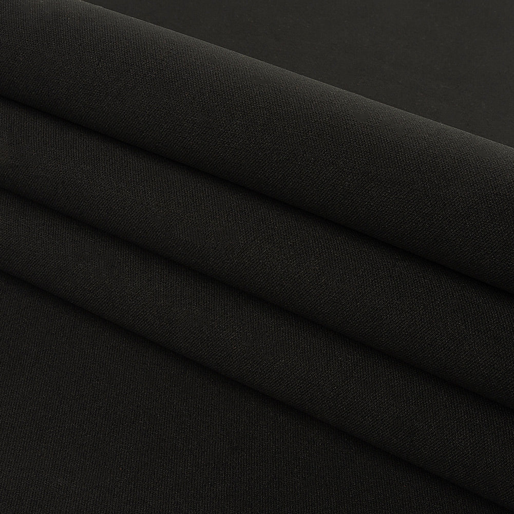 Black Tactile Neoprene Twill Folded