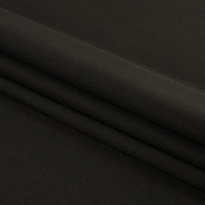 Black Wool Twill Suiting Folded