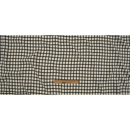 Ralph Lauren Black and White Windowpane Checks Rayon Crepe Full