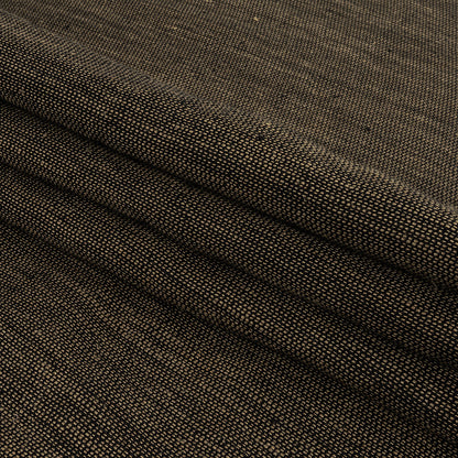 Beige and Navy Linen and Rayon Tweed Folded