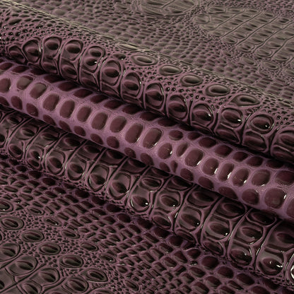 Alligator 3D Embossed Vinyl - Passion Orchid - Congaree Collection Folded