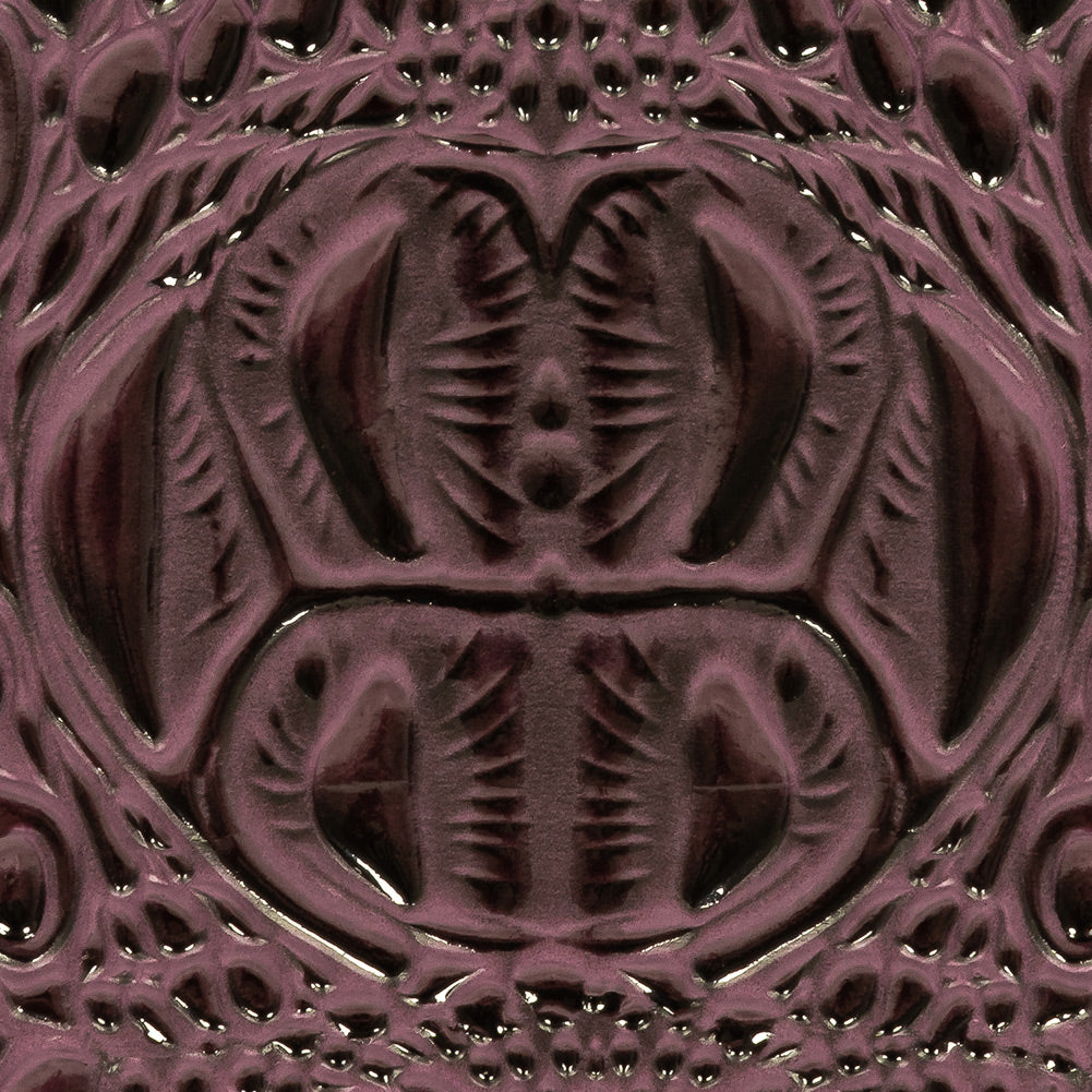 Alligator 3D Embossed Vinyl - Passion Orchid - Congaree Collection Detail