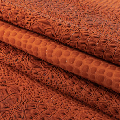 Alligator 3D Embossed Vinyl - Crush Orange - Congaree Collection Folded