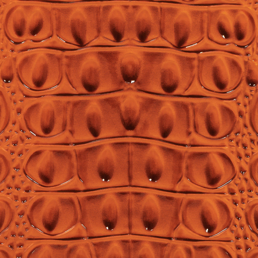Alligator 3D Embossed Vinyl - Crush Orange - Congaree Collection Detail