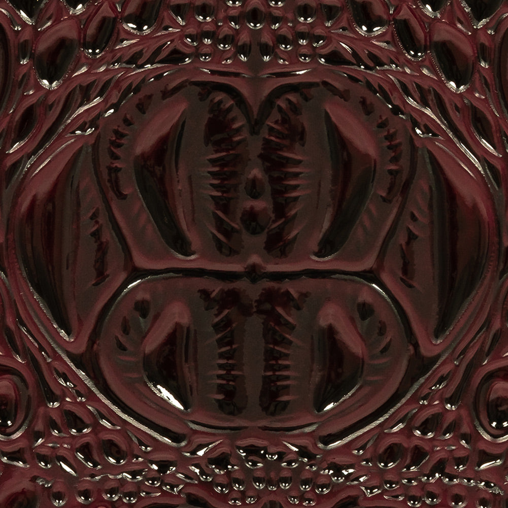 Alligator 3D Embossed Vinyl - Wine - Congaree Collection Detail