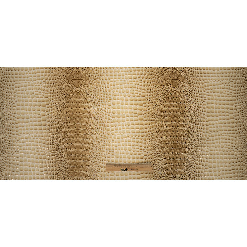 Alligator 3D Embossed Vinyl - Western Cream - Congaree Collection Full