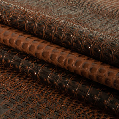 Alligator 3D Embossed Vinyl - Caramel - Congaree Collection Folded