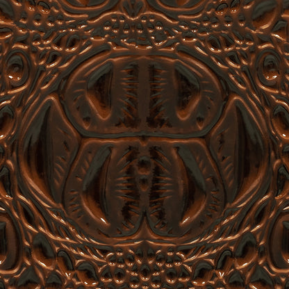 Alligator 3D Embossed Vinyl - Caramel - Congaree Collection Detail