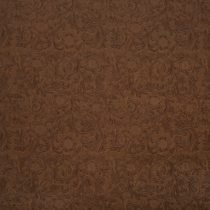 Vintage-Look Floral Embossed Vinyl - Peanut - Wynonna Collection