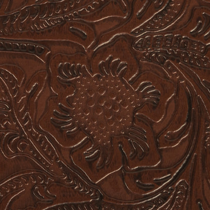 Vintage-Look Floral Embossed Vinyl - Brown - Wynonna Collection Detail