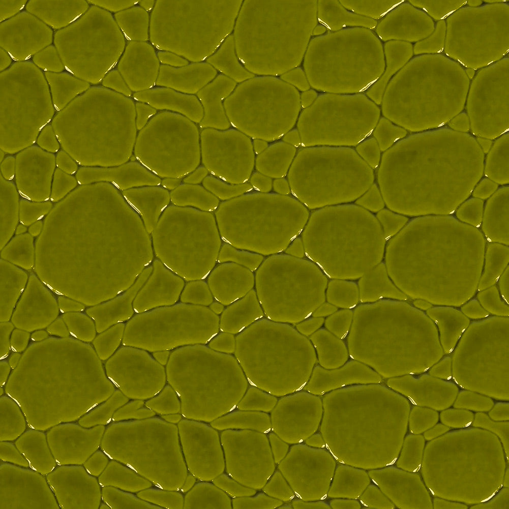 Faux Crocodile Patent Leather - Avocado - Brisbane Collection Detail