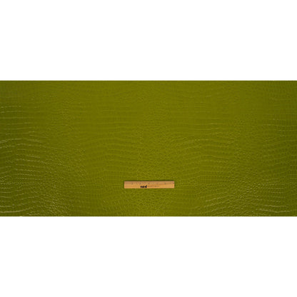 Faux Crocodile Patent Leather - Avocado - Brisbane Collection Full