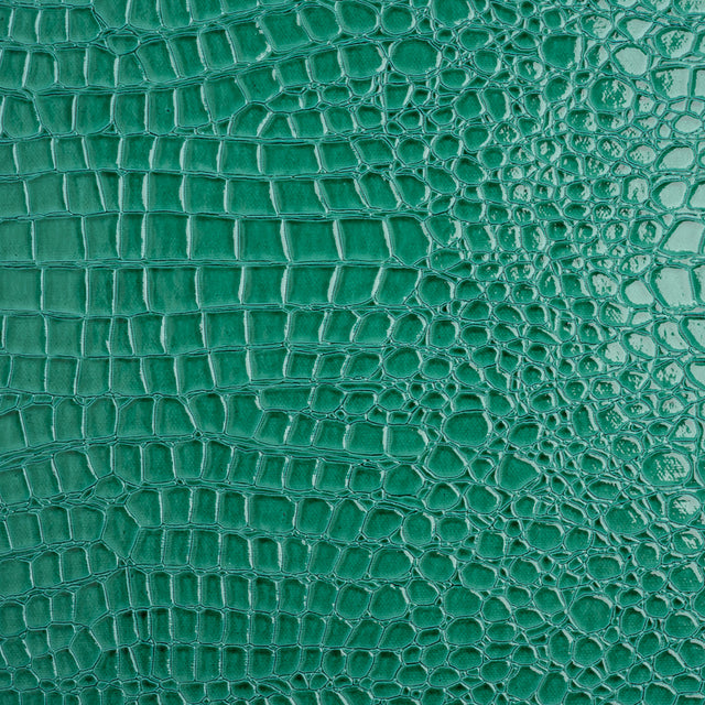 Faux Crocodile Patent Leather - Jungle - Brisbane Collection