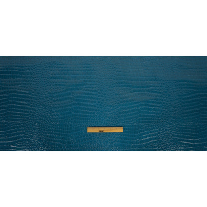 Faux Crocodile Patent Leather - Peacock - Brisbane Collection Full
