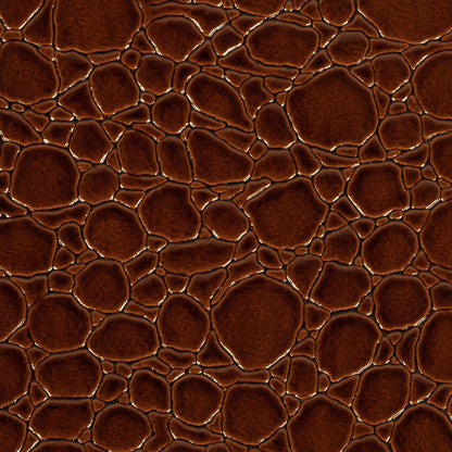 Faux Crocodile Patent Leather - Cinnamon - Brisbane Collection Detail