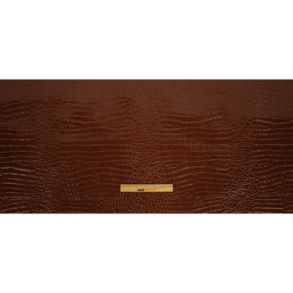 Faux Crocodile Patent Leather - Cinnamon - Brisbane Collection Full