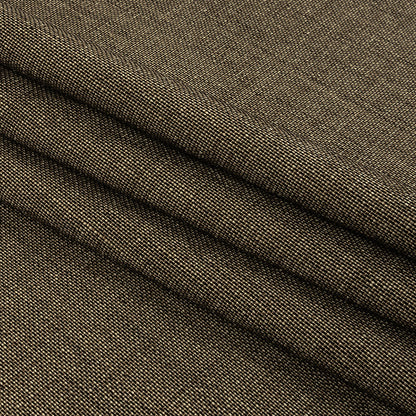 Italian Black and Beige Tweedy Stretch Wool and Silk Woven Folded