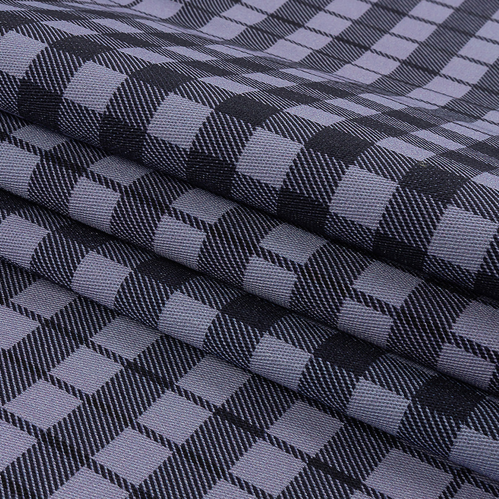 Mood Exclusive Blue Off the Grid Stretch Cotton Twill Folded