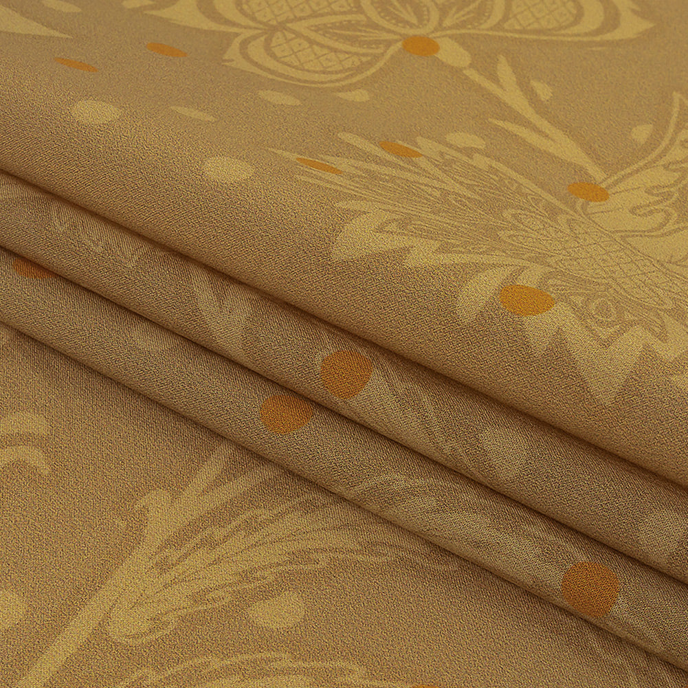 Mood Exclusive Beige Potted Playground Cotton Shirting Folded