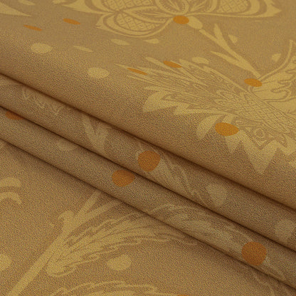 Mood Exclusive Beige Potted Playground Cotton Shirting Folded