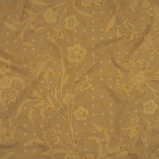 Mood Exclusive Beige Potted Playground Cotton Shirting
