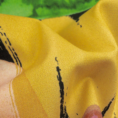 Stretch Cotton Poplin Print - Phantom Black and Rainbow Abstract - Mood Exclusive Color Fields Detail