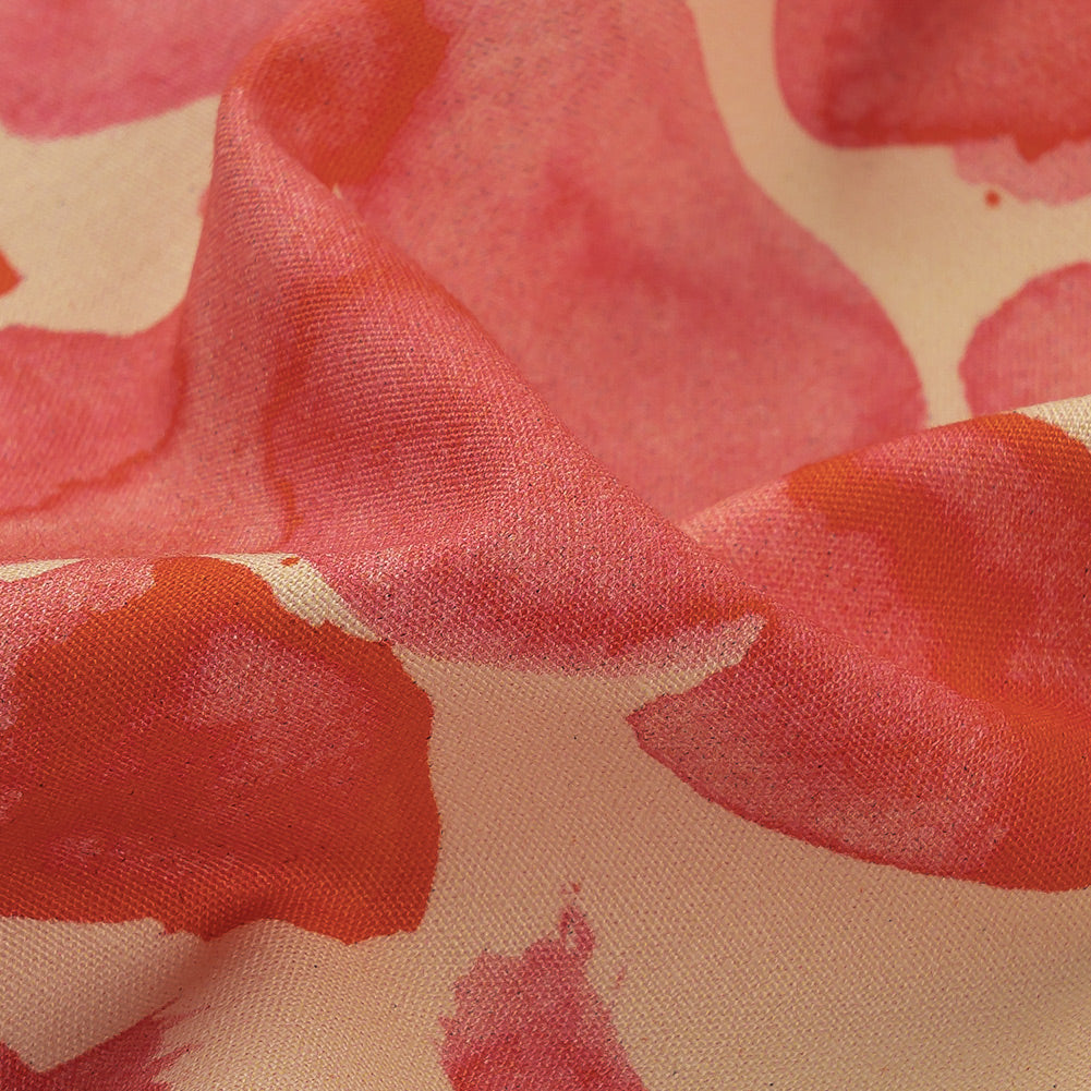 Stretch Cotton Poplin Print - Pink Flower Blocks - Mood Exclusive Romantic Inclinations Detail