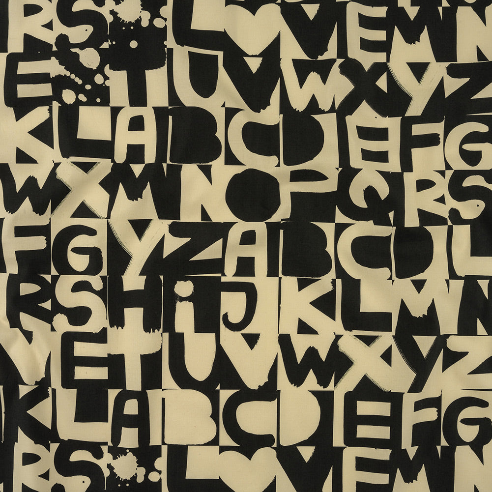 Mood Exclusive Amorous Alphabet Stretch Cotton Poplin
