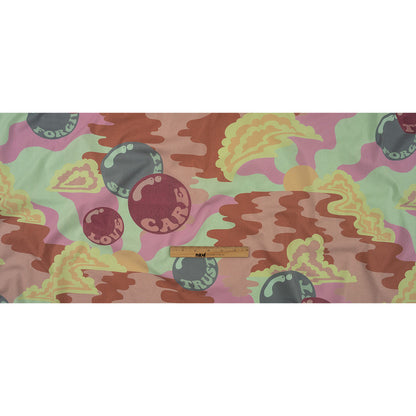 Stretch Cotton Poplin Print - Pink and Yellow Clouds and Bubbles - Mood Exclusive Buttoned Up Full