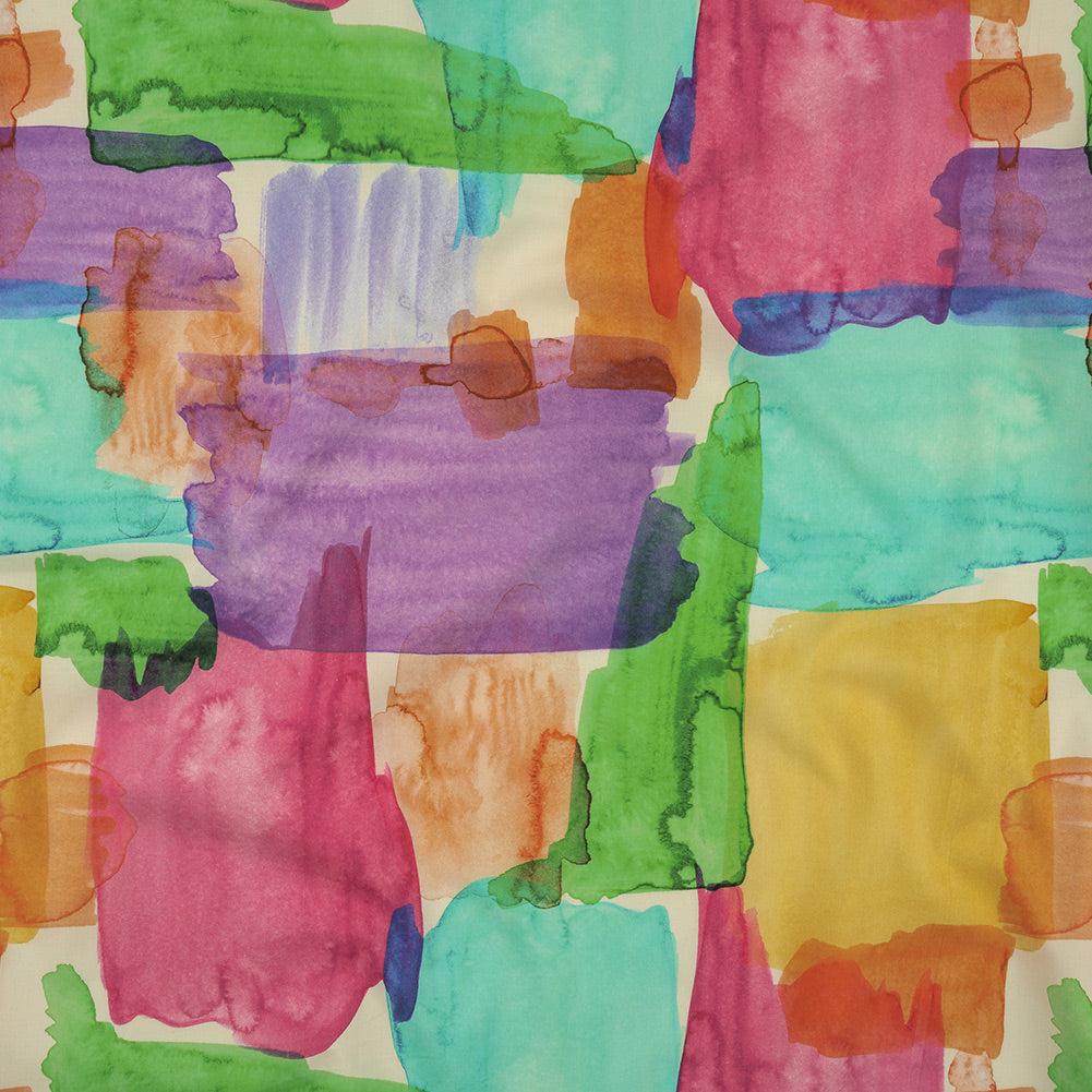 Mood Exclusive Sugar Swizzle Color Fields Stretch Cotton Poplin