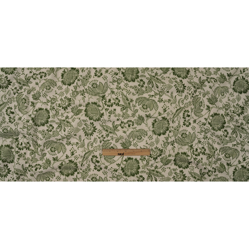 Mood Exclusive Garden Green History Major Gauzy Cotton Double Cloth Folded