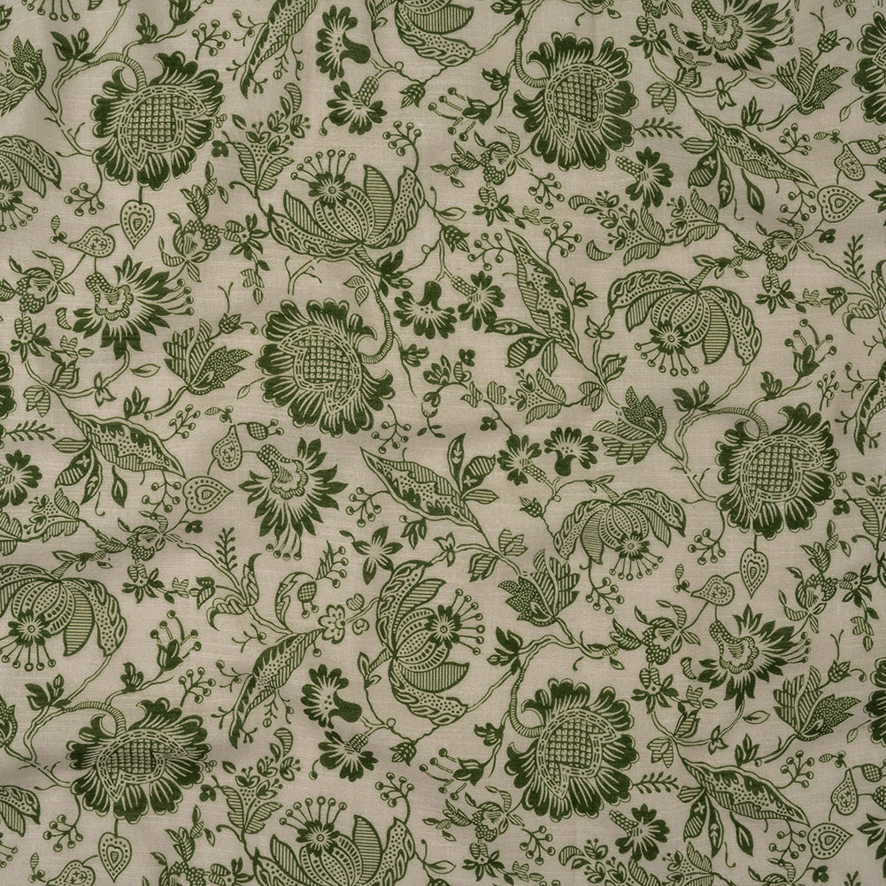 Mood Exclusive Garden Green History Major Gauzy Cotton Double Cloth