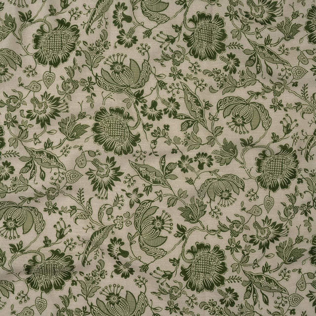 Mood Exclusive Garden Green History Major Gauzy Cotton Double Cloth