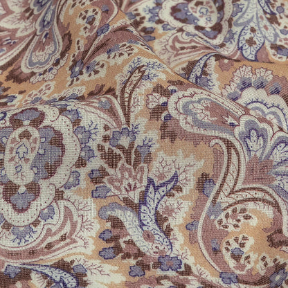 Cotton Gauze - Rose and Gold Jacobean Floral - Mood Exclusive Neurons Firing Print Detail
