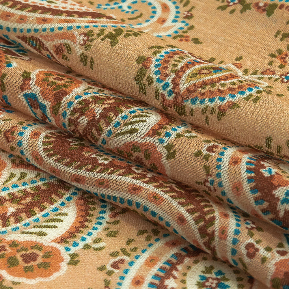 Mood Exclusive Toasted Almond Peacock Revolution Cotton Gauze Detail