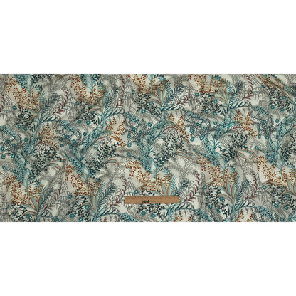 Cotton Gauze - Blue Plants and Florals - Mood Exclusive Storybook Illustrations Print Full