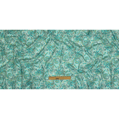 Cotton Gauze - Aqua Jacobean Paisley - Mood Exclusive Hypnotize Me Print Full