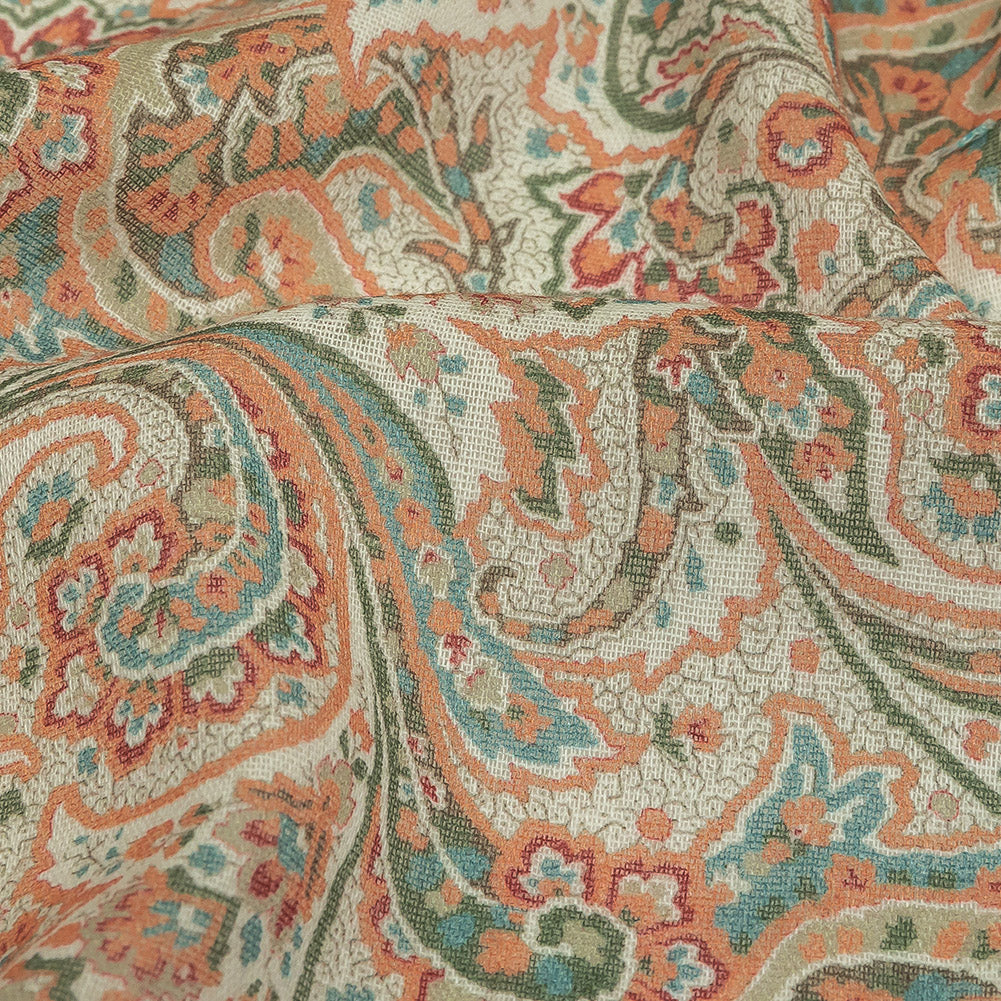 Cotton Gauze - Pink Jacobean Paisley - Mood Exclusive Hypnotize Me Print Detail