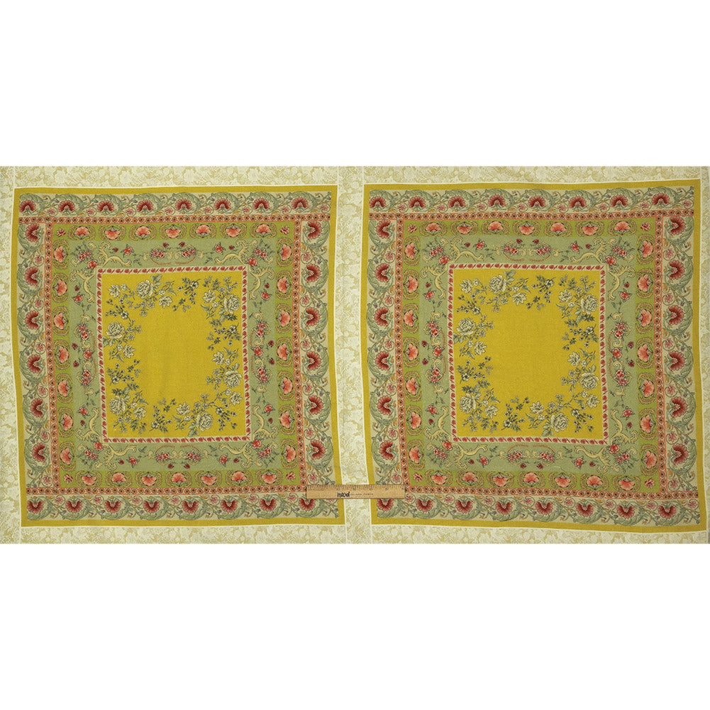 Cotton Gauze Panel - Yellow and Green Floral - Mood Exclusive Palace of Illusions Print Full