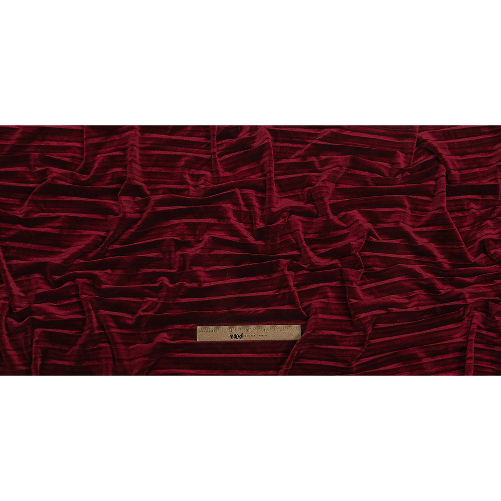 Pleated Velour - Wine - Tver Collection Full
