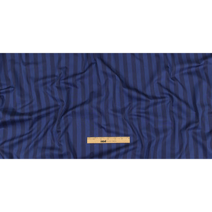 Blue and Blue Depths Awning Stripes Cotton Shirting Full