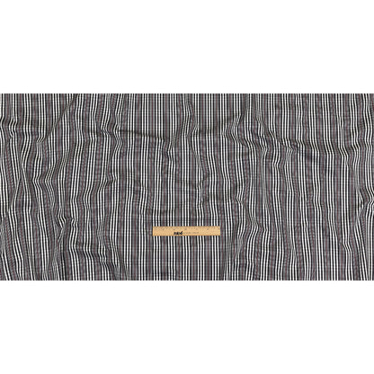 Black Onyx, Red and White Subtle Plaid Cotton Poplin Full