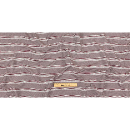 Zinfandel and White Diamond Stripes and Checks Cotton Jacquard Full