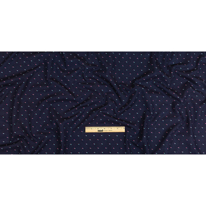 Evening Blue, Pink and Dusty Turquoise Squares Cotton Jacquard Shirting Full