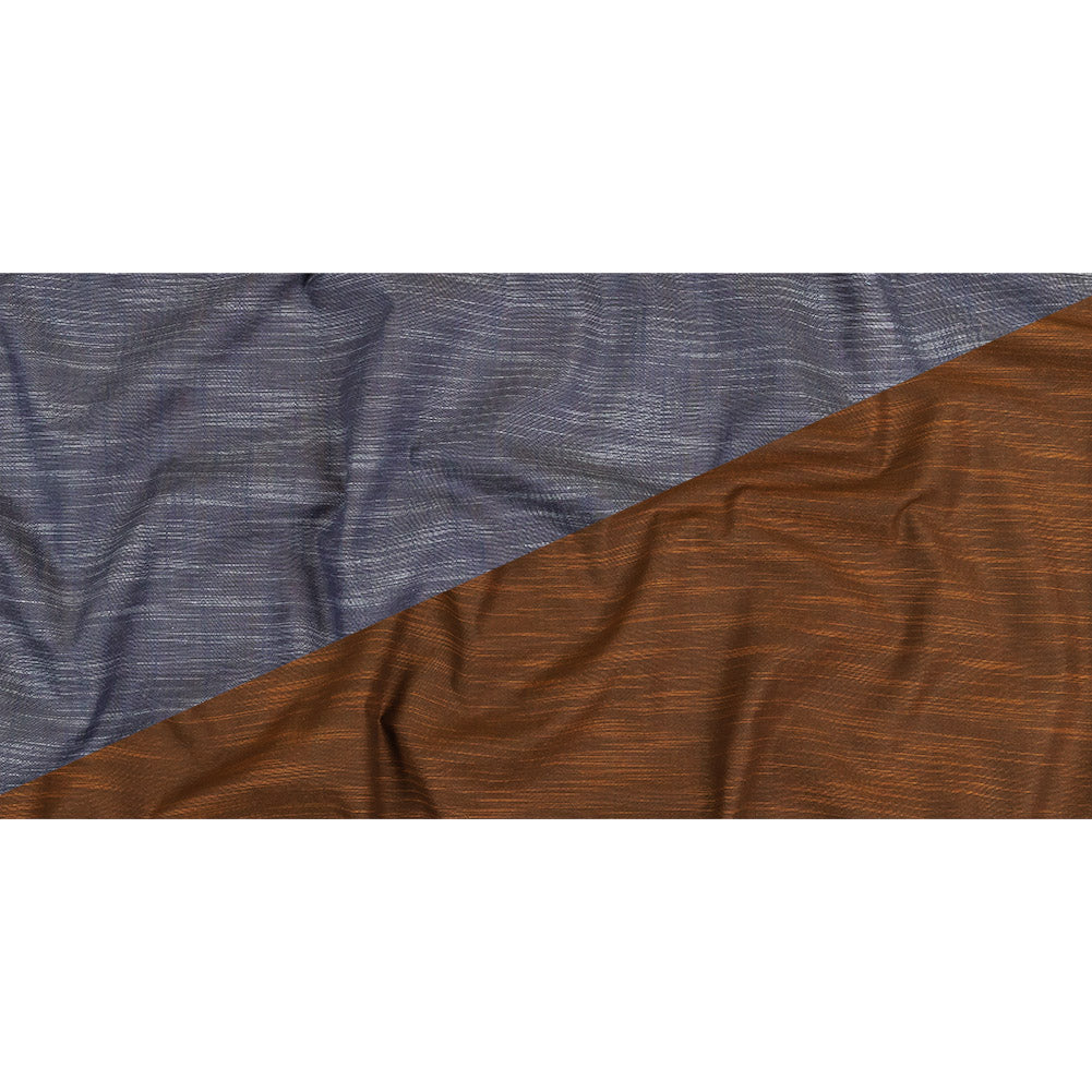 Brown Striated Cotton Chambray Full