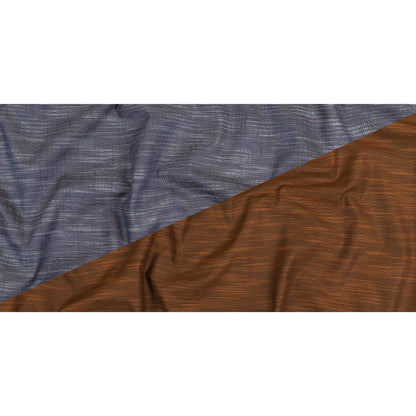 Brown Striated Cotton Chambray Full