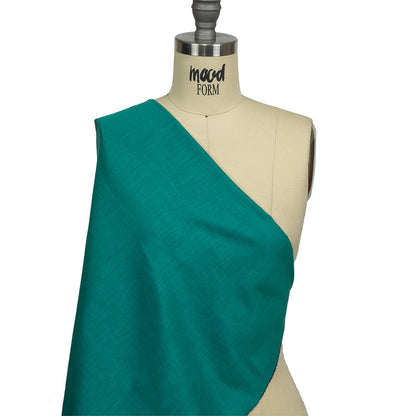 Bayou and Majolica Blue Double Faced Cotton Twill Shirting Drape